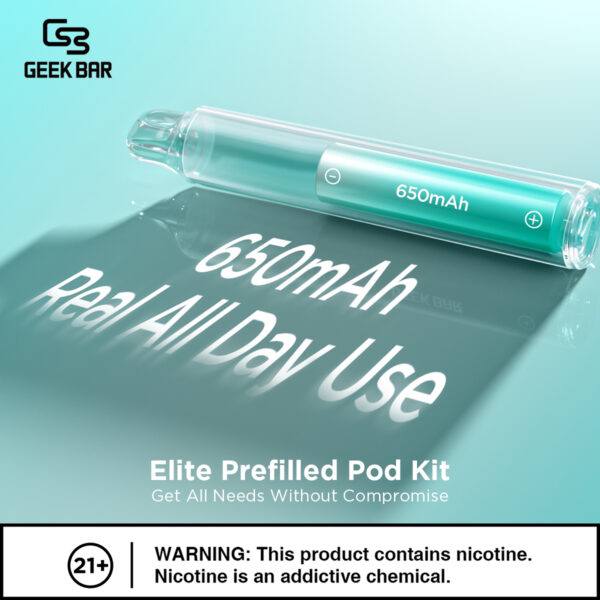 原廠正品 Geek Bar Elite Prefilled Pod Kit 菁英 一次性換彈 拋棄式 電子煙 VC蒸氣