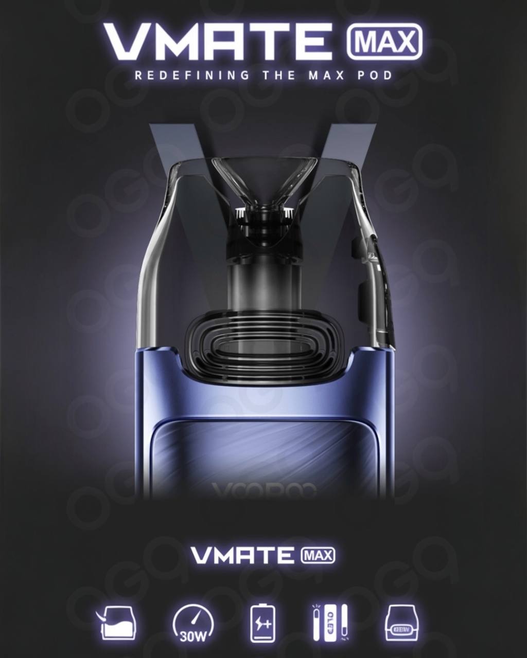 原廠正品 Voopoo Vmate MAX 30W 可調瓦小煙 1200mAh 電子煙 小煙 VC蒸氣