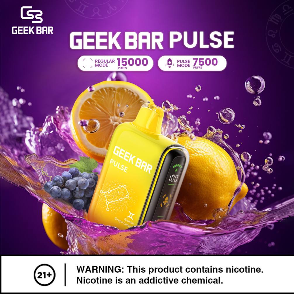 原廠正品 美國大牌 Geek Bar Pulse Vape 15000 口 現貨 一次性 拋棄式 小煙 VC蒸氣