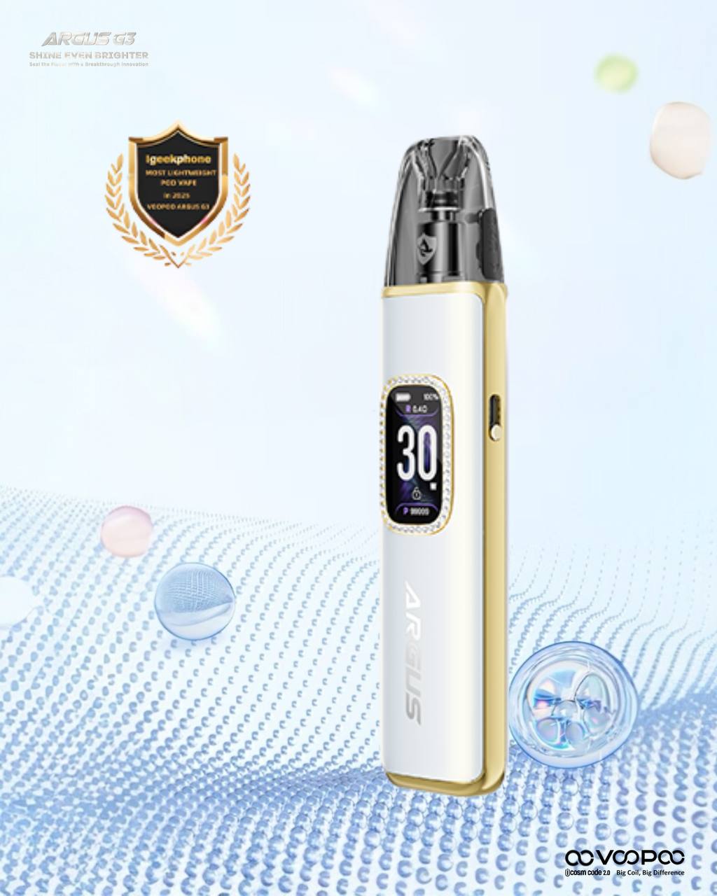 原廠正品 VOOPOO ARGUS G3 阿格斯 g3 1500mAh 大容量 電子煙 小煙 VC蒸氣