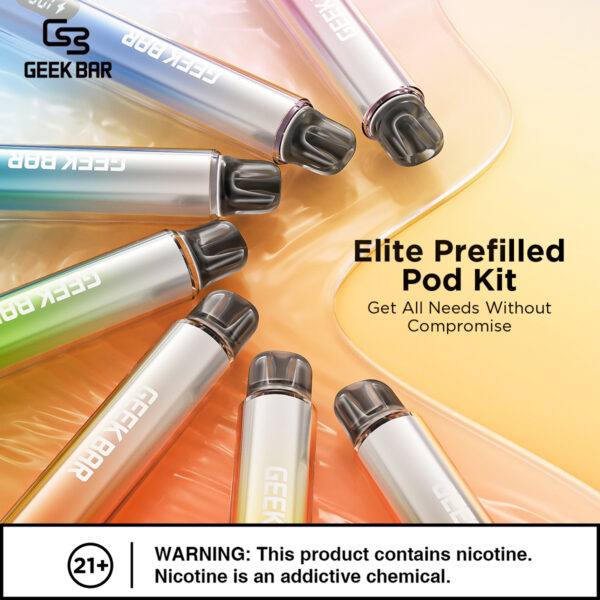 原廠正品  Geek Bar Elite Prefilled Pod Kit 菁英 一次性換彈 拋棄式 電子煙 VC蒸氣