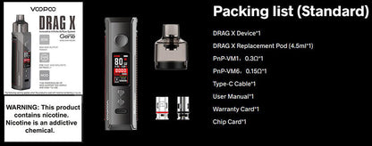 原廠正品 VOOPOO DRAG X 80W  DRAG S 60W PNP-X系列 VC蒸氣