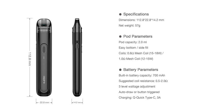 原廠正品 Aspire Flexus Q 福克斯 Q 小煙 電子煙 VC蒸氣