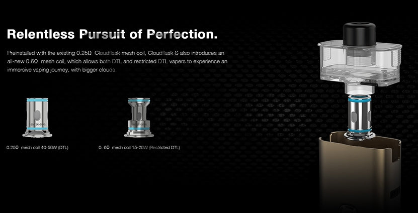 原廠正品 Aspire Cloudflask S 酒壺 造型 主機 大煙 出清 VC蒸氣