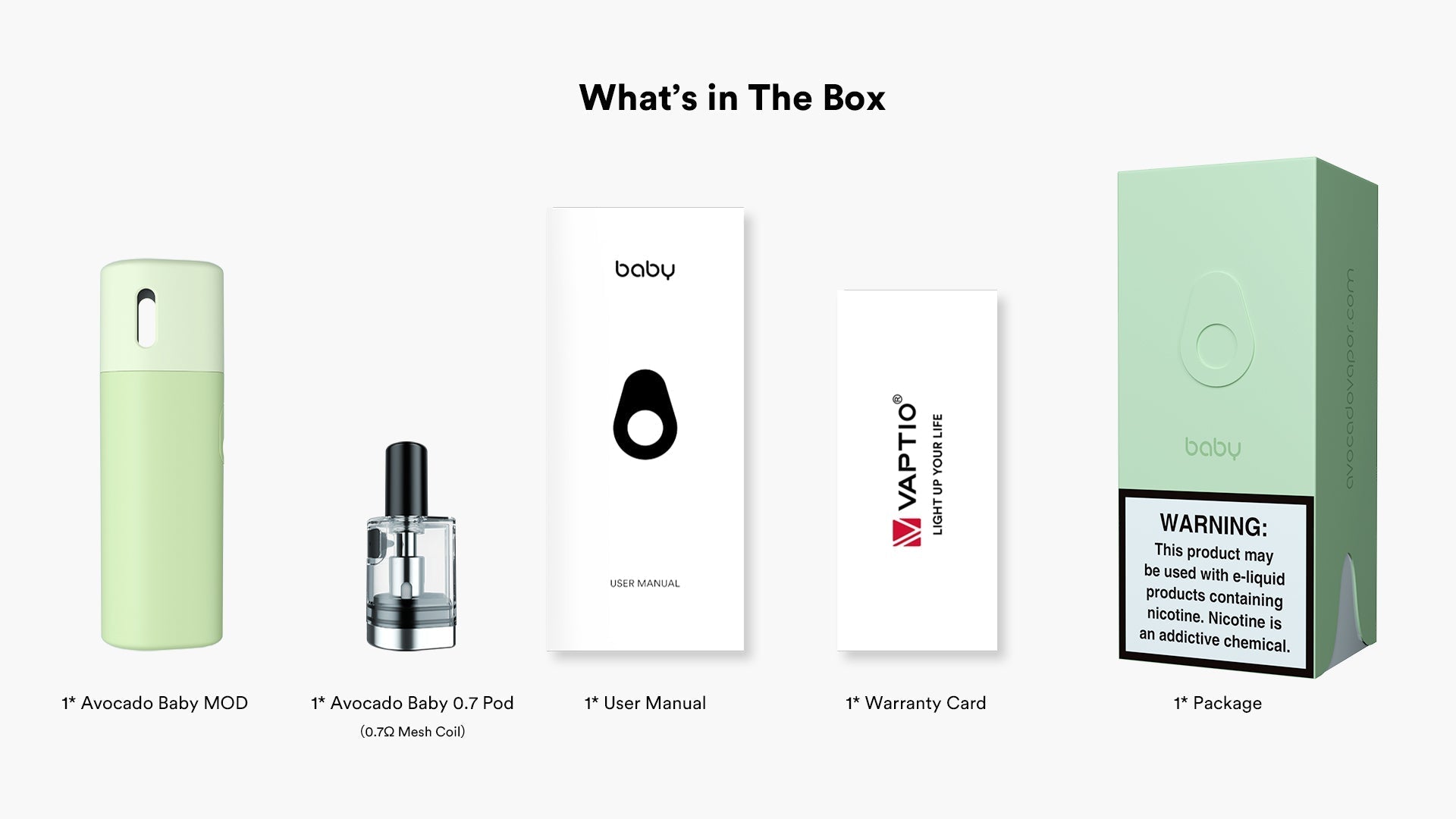 原裝正品 Vaptio Avocado Baby 酪梨寶寶  現貨 VC蒸氣