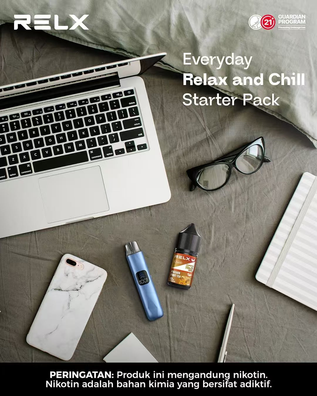 原廠正品 RELX PRIME 全球第一品牌 電子煙  主機套裝 小菸 小煙 自動智控霧化主機｜1000mAh 長效續航 - VC蒸氣