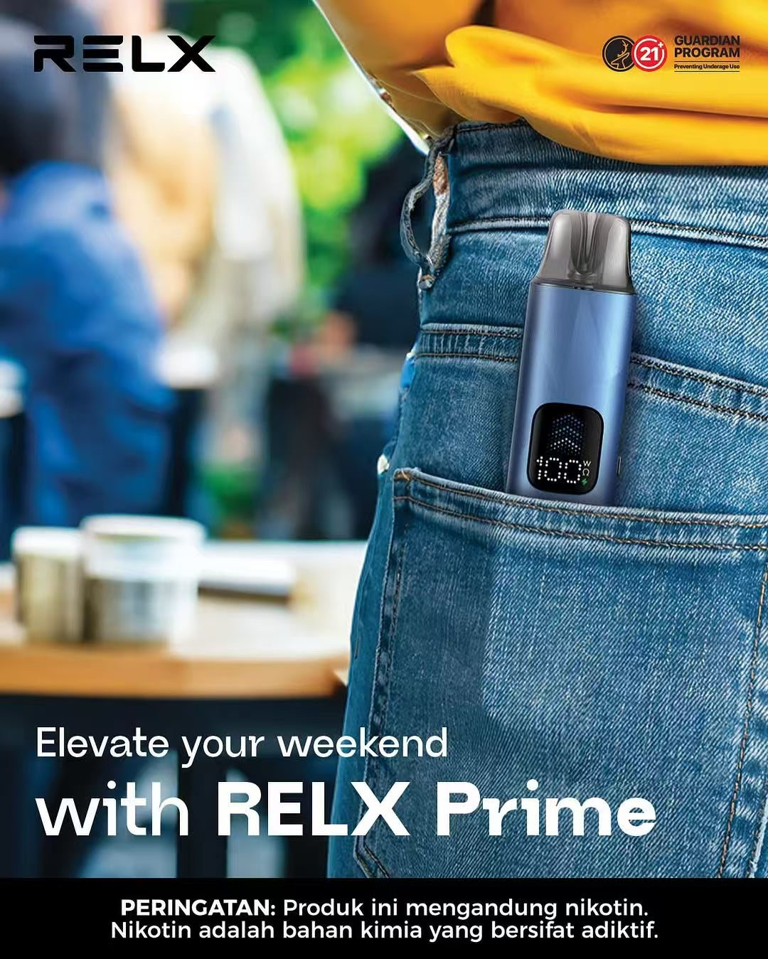 原廠正品 RELX PRIME 全球第一品牌 電子煙  主機套裝 小菸 小煙 自動智控霧化主機｜1000mAh 長效續航 - VC蒸氣