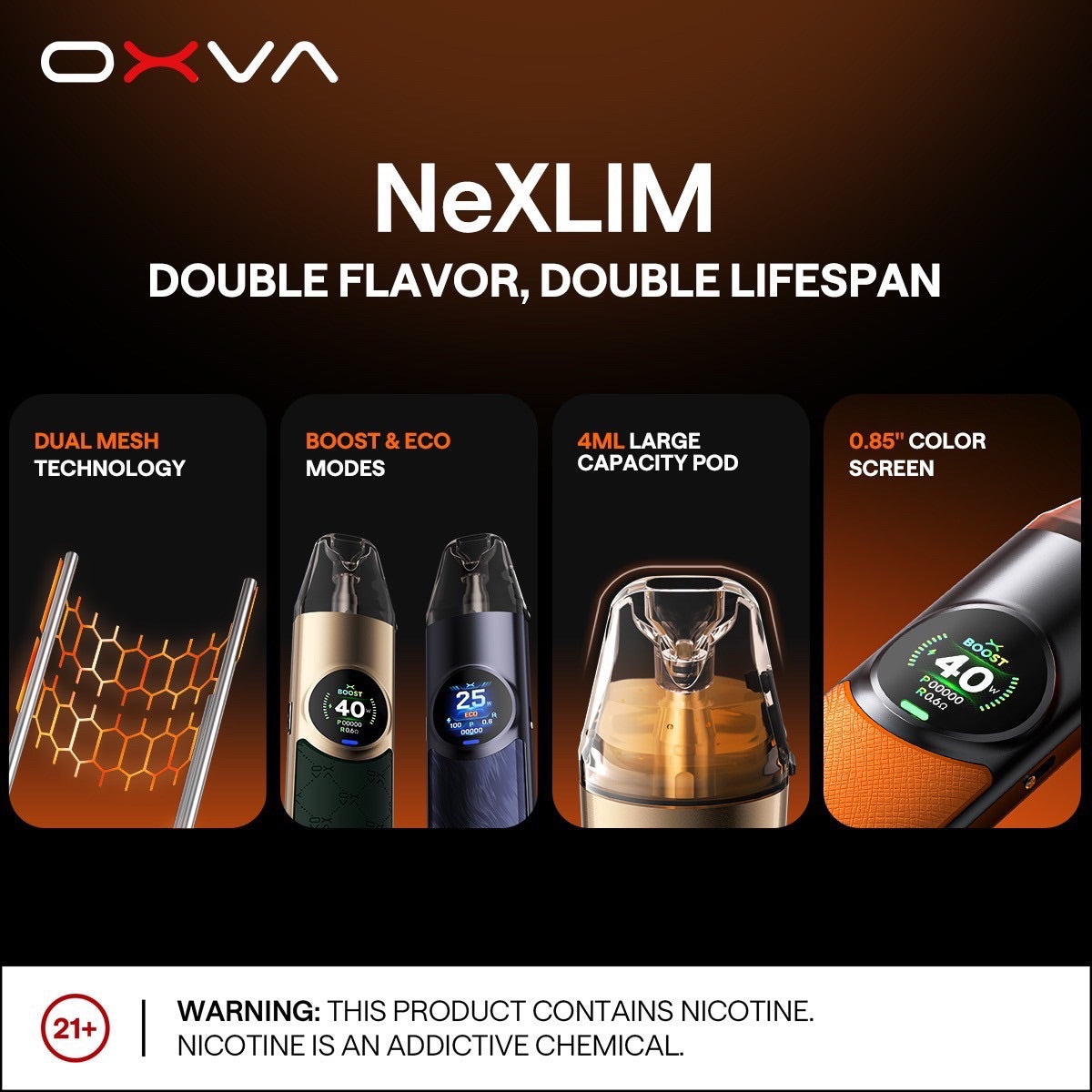 原廠正品 現貨 當天寄出 OXVA 電子煙-NEXLIM 大蠻牛40w 老闆推薦 大小煙 主機套裝 通用 XLIM Pro 小蠻牛 VC蒸氣