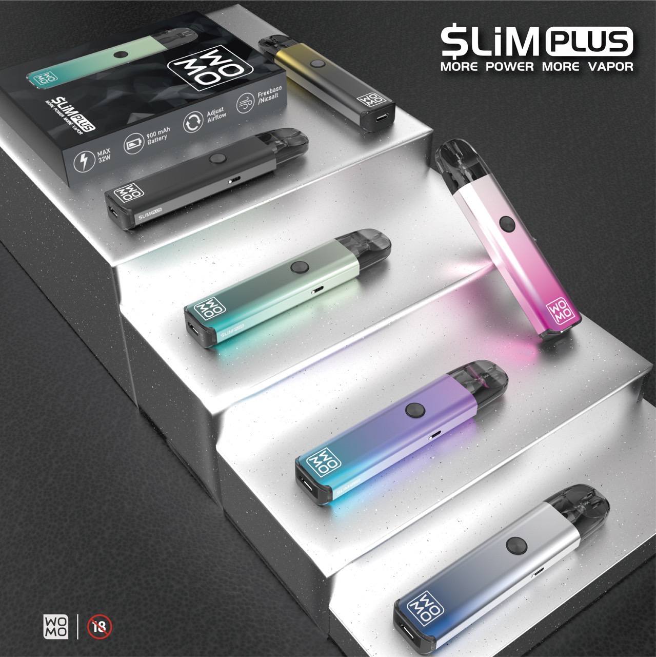 原廠正品 WOMO Slim Plus 奧默 32W 通用 OXVA XLIM 小蠻牛  XLIM PRO VC蒸氣