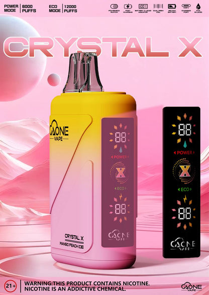 原廠正品 AONE Crystal X 水晶 2 代｜12000 口大容量 一次性 電子煙 拋棄式 非 ILIA LANA SP2S RELX 東京魔盒 VC蒸氣