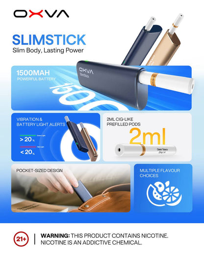 原廠正品 OXVA SlimStick 一次性 拋棄式 預注油加熱棒 電子煙 小菸